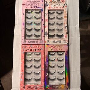 Lot of 4 LA Splash 5-Pair Lashes Kit NWT